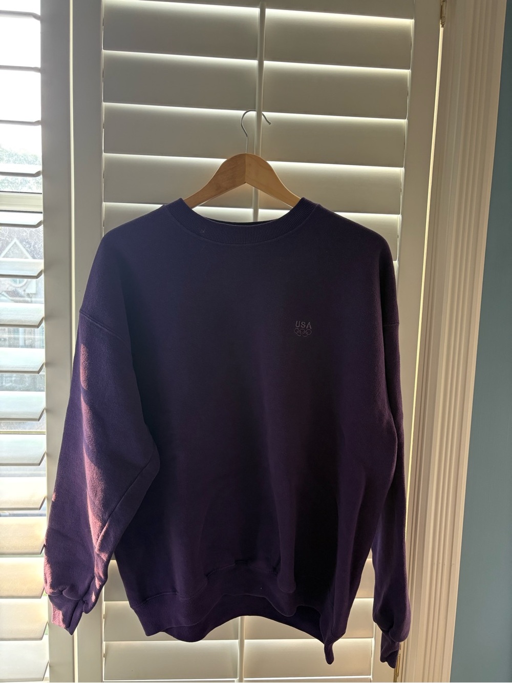 Unisex Purple Crewneck Sweatshirt - USA Olympic Logo
